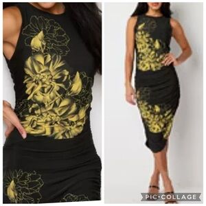 Bold Elements Womens Sleeveless Floral Plus Bodycon Dress
